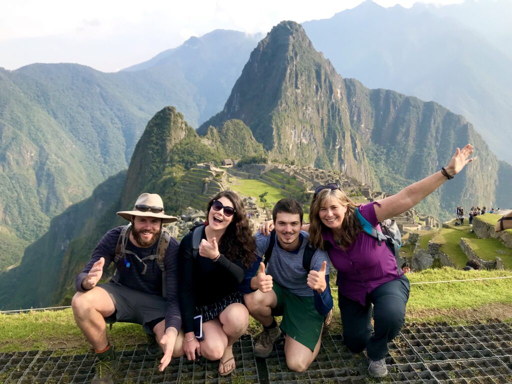 Family at Machu Picchu