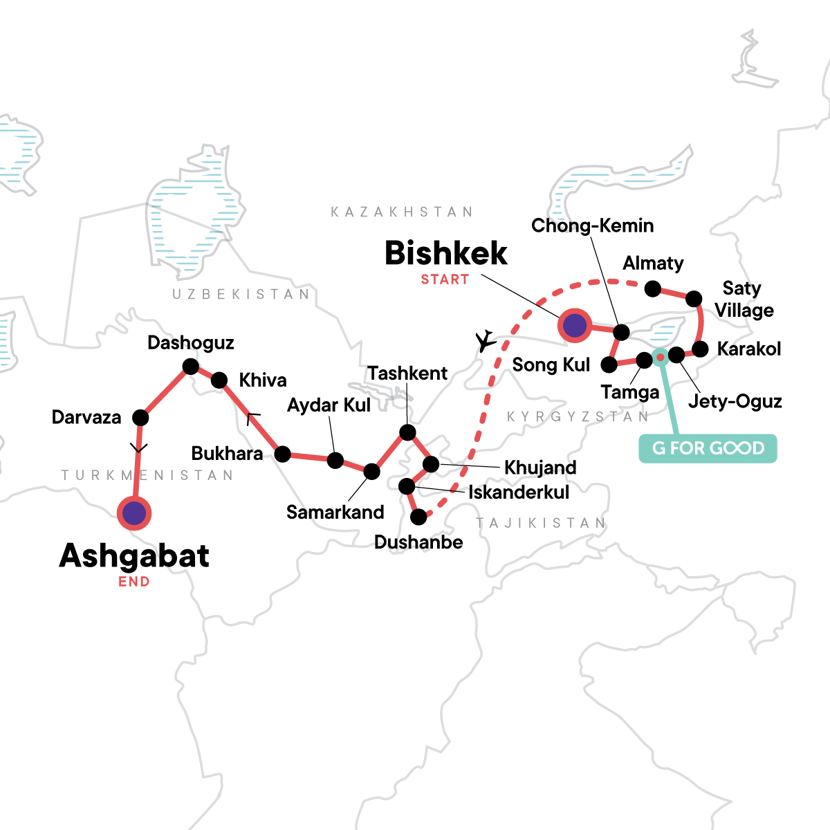Map of silk road route