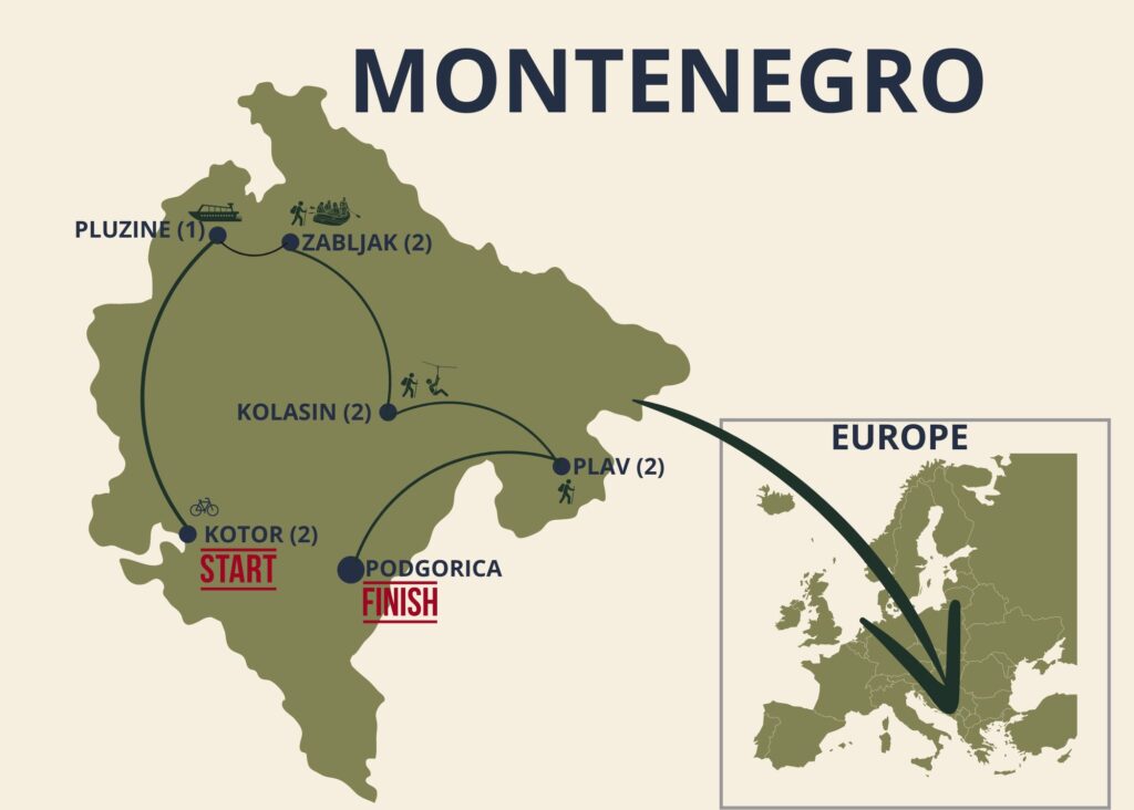 Montenegro Map 2025