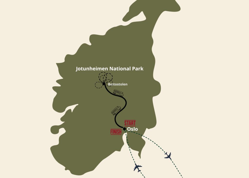 Hiking Norway Map