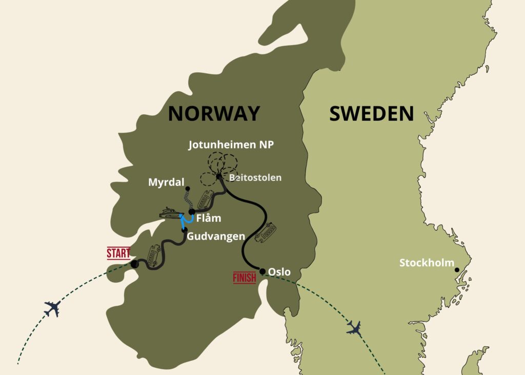 Norway Itinerary Map