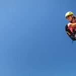 Woman on via ferrata