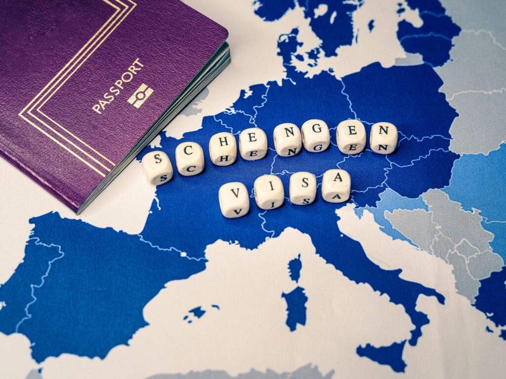 Schengen area countries map