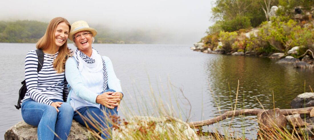 Mother and daughter on holiday