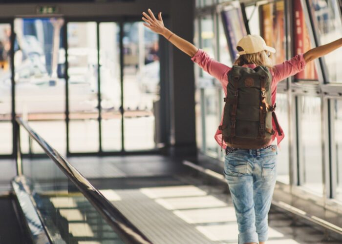 Lady at the airport